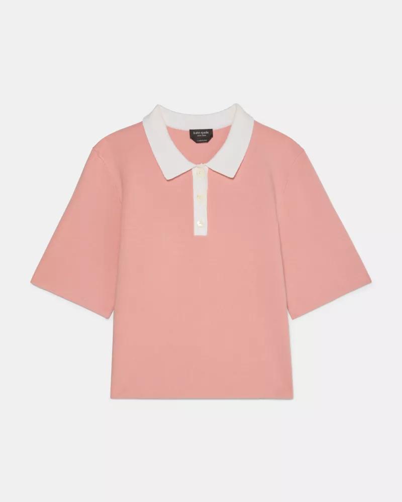 Cropped Polo Sweater by undefined