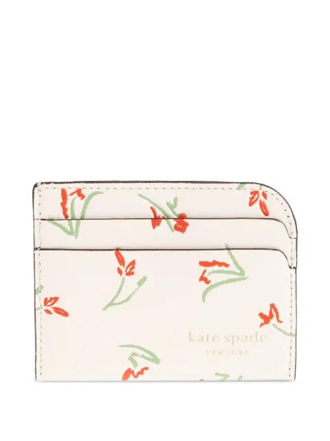 Devin floral-print leather card holder by KATE SPADE NEW YORK
