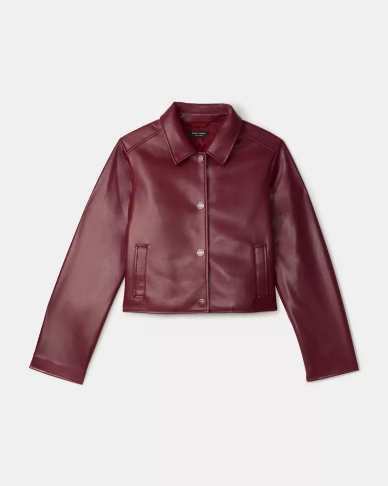 Faux Nappa Leather Jacket by KATE SPADE NEW YORK