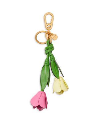Leather Tulip Key Fob by KATE SPADE NEW YORK