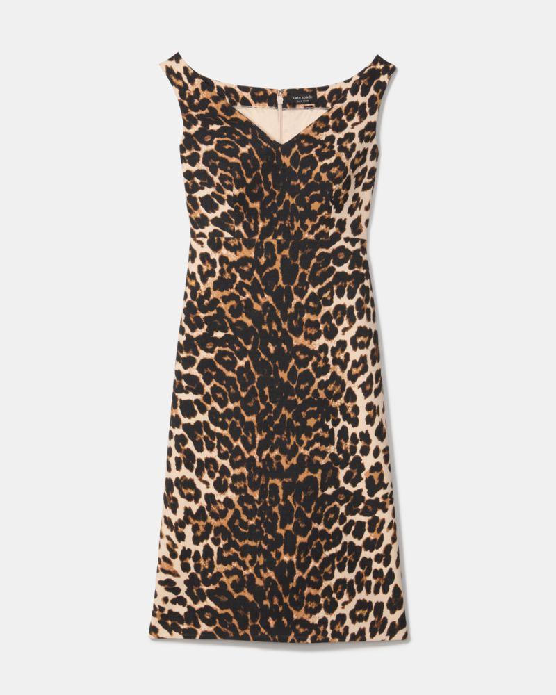 Leopard V-neck Midi Dress by KATE SPADE NEW YORK