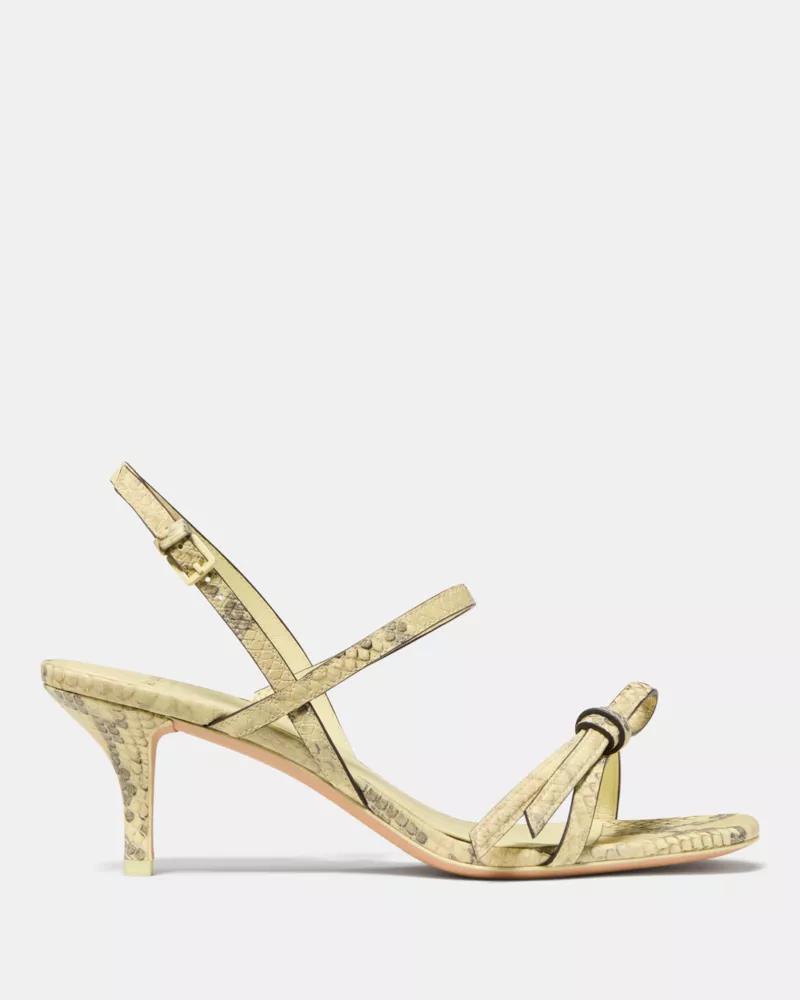 Loop Snakeskin Kitten Heel Sandals by KATE SPADE NEW YORK