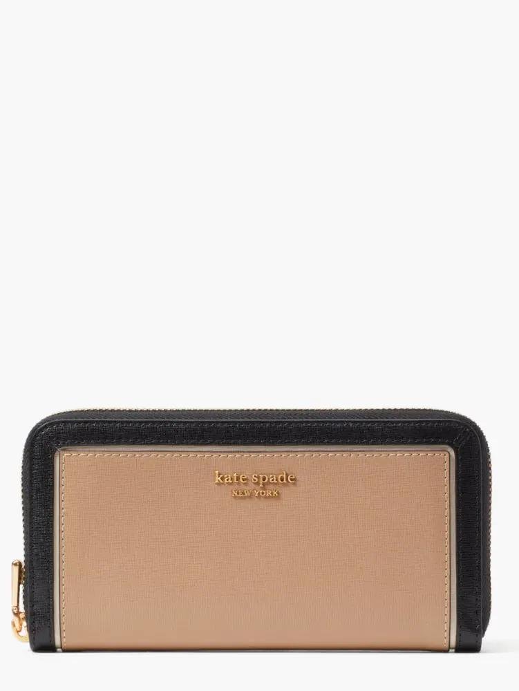 Morgan Colorblocked Zip-around Continental Wallet by KATE SPADE NEW YORK