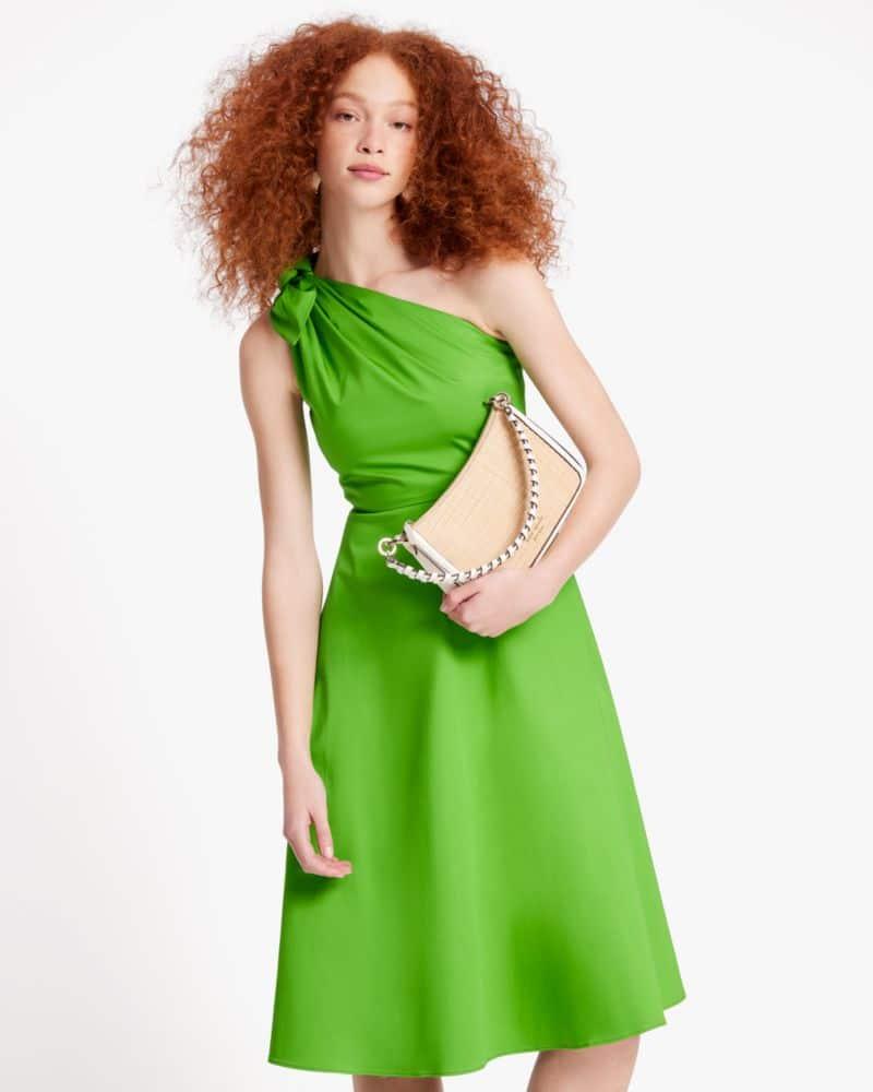 Poplin One-shoulder Sabrina Dress by KATE SPADE NEW YORK