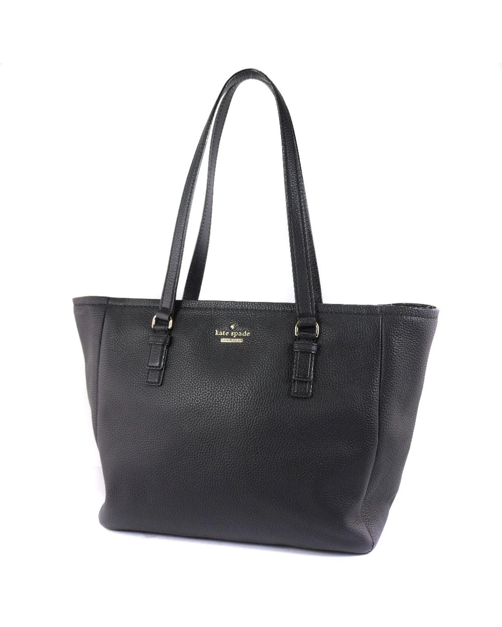 Preloved Pebbled Leather Tote Bag Wo - Black by KATE SPADE NEW YORK Preloved Pebbled Leather Tote Bag Wo - Black by KATE SPADE NEW YORK