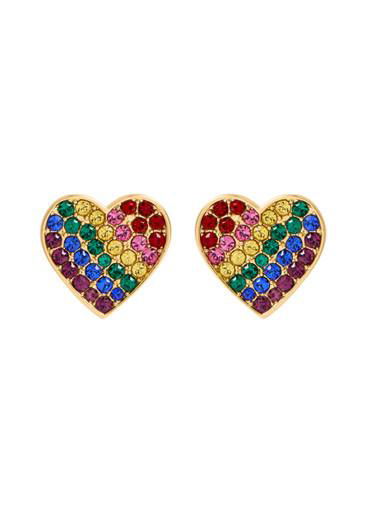 Rainbow Joy heart stud earrings by KATE SPADE NEW YORK