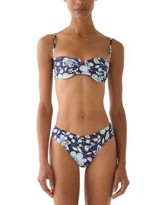 Ruched Bra Bikini Top & High Cut Bikini Bottom by KATE SPADE NEW YORK