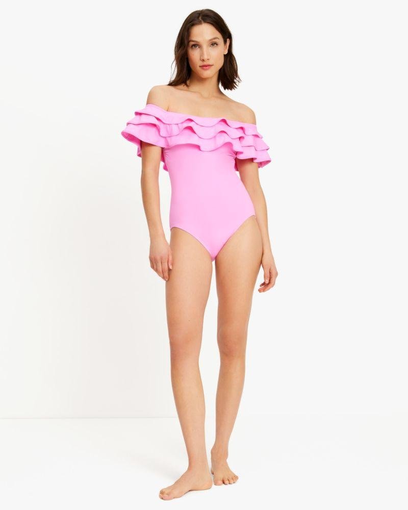 Ruffle Off-the-shoulder One-piece by KATE SPADE NEW YORK