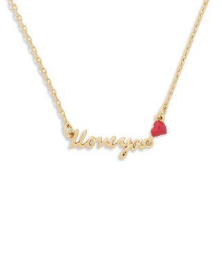 Say Yes I Love You Pendant Necklace by KATE SPADE NEW YORK