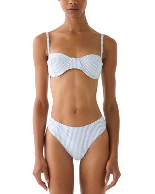 Seamed Underwire Bra Bikini Top & High Cut Bikini Bottom by KATE SPADE NEW YORK
