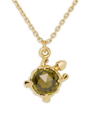 Secret Garden Cubic Zirconia Turtle Pendant Necklace by KATE SPADE NEW YORK