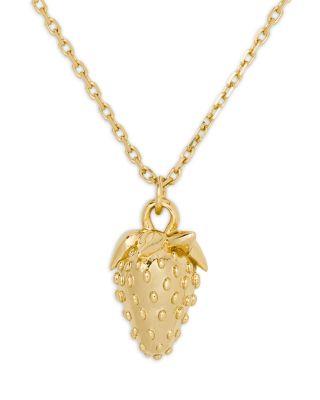 Secret Garden Strawberry Pendant Necklace by KATE SPADE NEW YORK