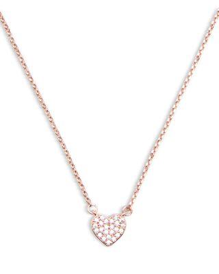 Yours Truly Pav&eacute; Heart Mini Pendant Necklace by KATE SPADE NEW YORK