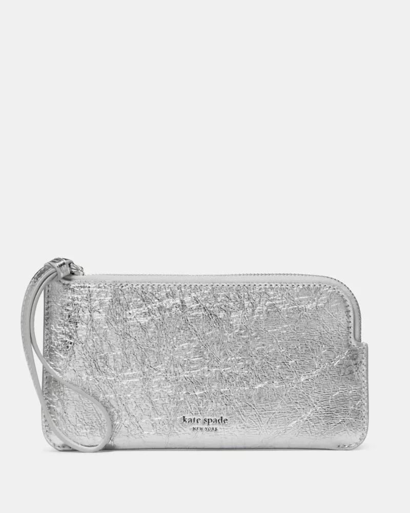 Zippy Crinkle Metallic Wristlet by KATE SPADE NEW YORK