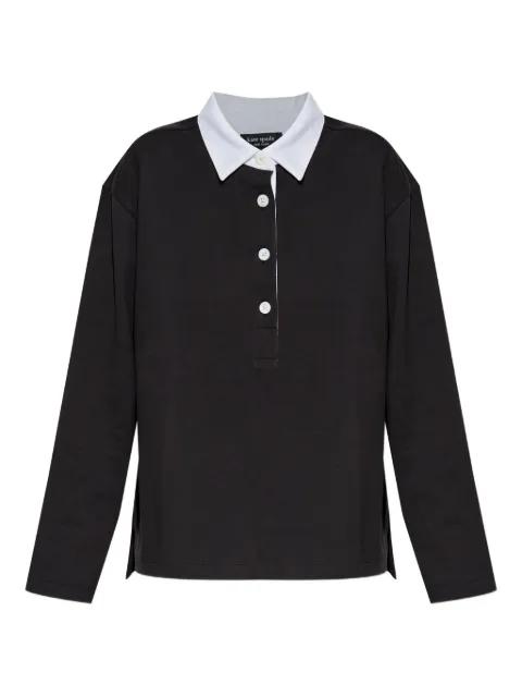 long-sleeve button rugby polo shirt by KATE SPADE NEW YORK