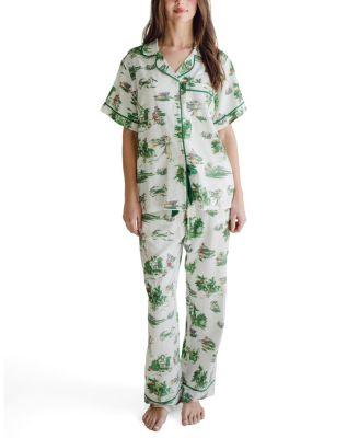 Golf Toile Pajama Pants Set by KATIE KIME