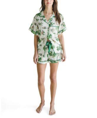 Golf Toile Pajama Shorts Set by KATIE KIME