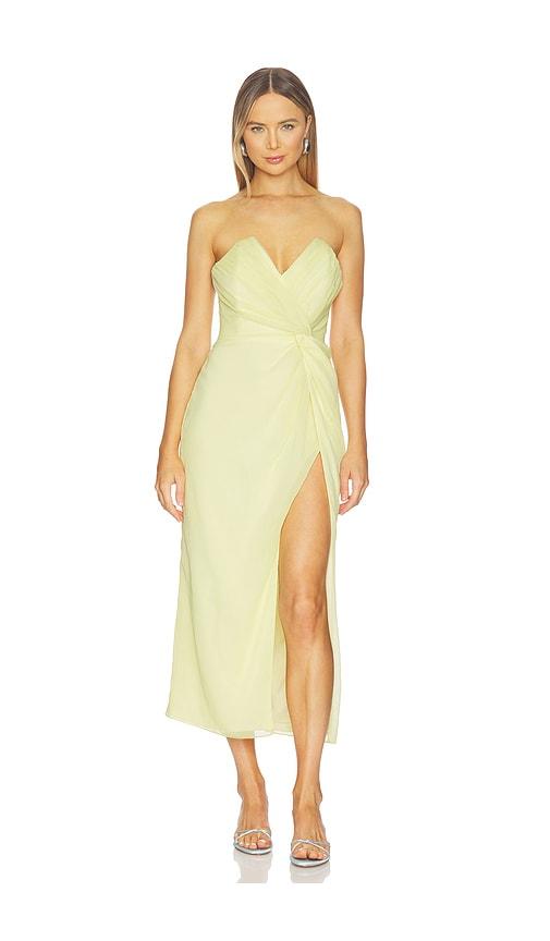 Katie May Come On Home Midi Dress in Lemon by KATIE MAY