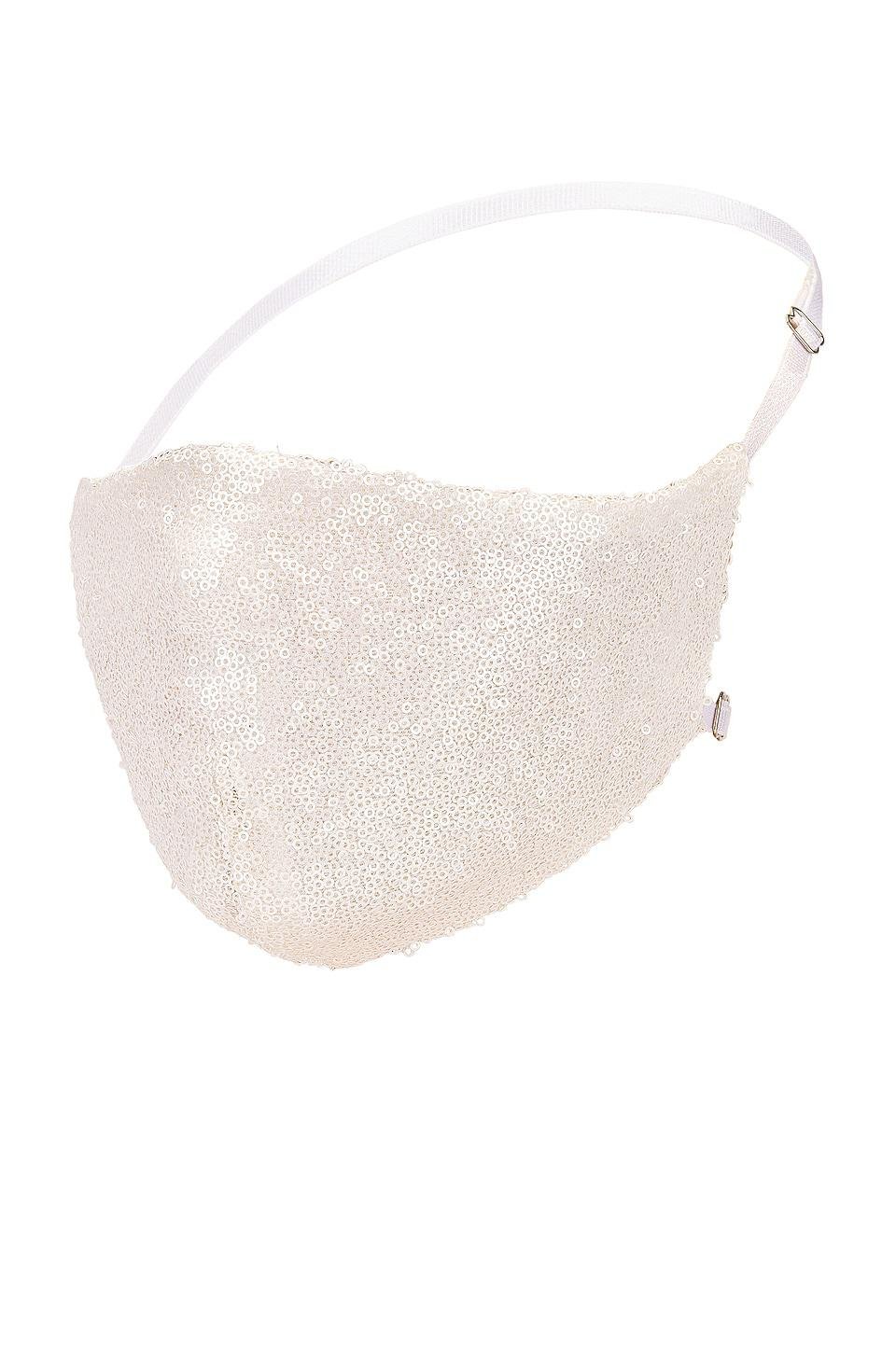 Katie May Disco Ball Face Mask in Ivory by KATIE MAY