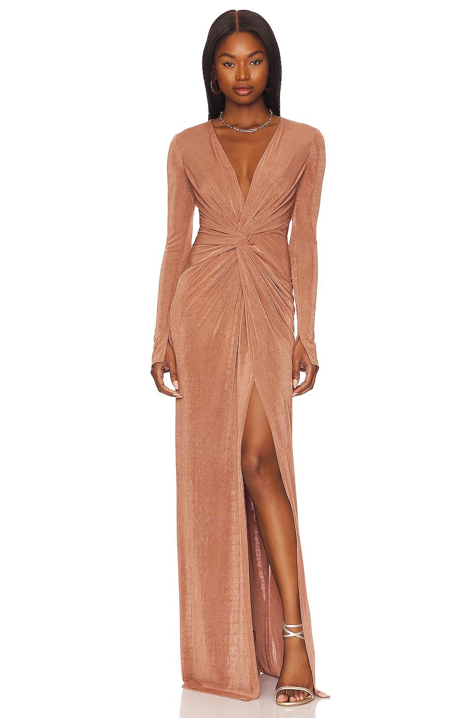 Katie May In A Mood Gown in Metallic Copper by KATIE MAY