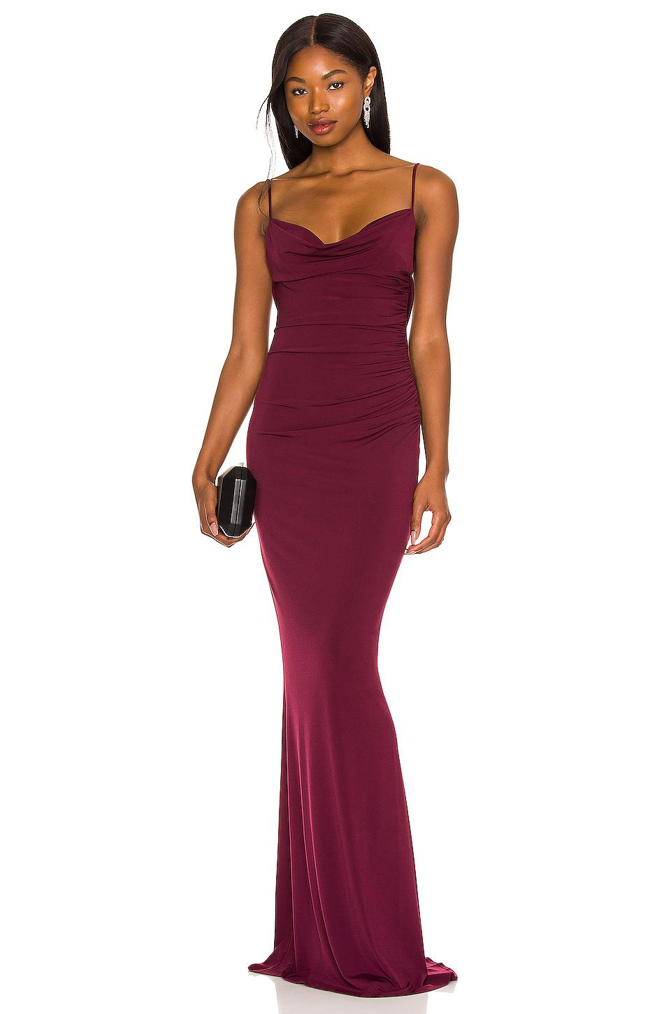 Katie May Surreal Gown in Wine by KATIE MAY