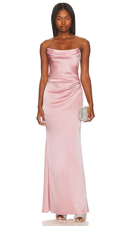 Katie May X Revolve Taylor Gown in Rose by KATIE MAY