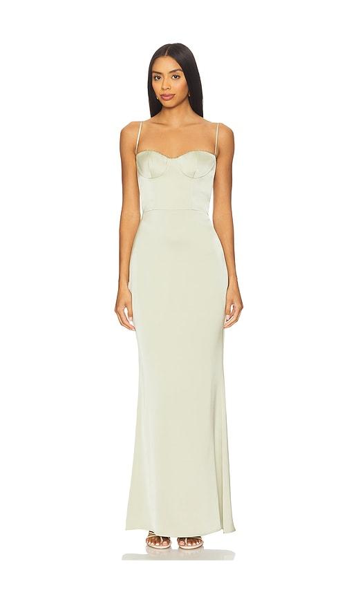 Katie May x REVOLVE Yasmin Gown in Sage by KATIE MAY