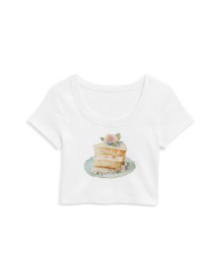 Girls' Cake Graphic Baby Tee - Big Kid by KATIEJNYC Girls' Cake Graphic Baby Tee - Big Kid by KATIEJNYC