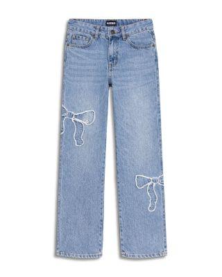 Girls' Distressed Bow Appliqu&eacute; Jeans - Big Kid by KATIEJNYC