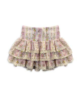 Girls' Lace Trim Seersucker Skirt - Big Kid by KATIEJNYC