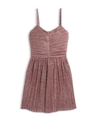 Girls' Sabrina Ruched Shimmer Mini Dress - Big Kid by KATIEJNYC