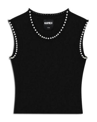 Girls' Tween Buffy Pearl Trim Sleeveless Top - Big Kid by KATIEJNYC