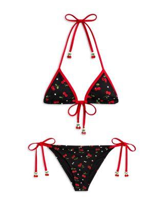 Girls' Tween Cherry Print Two Piece Swimsuit - Big Kid by KATIEJNYC
