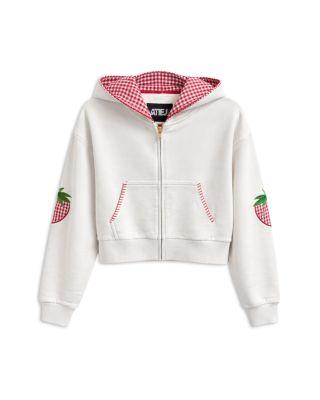 Girls' Tween Leah Appliqu&eacute;s Crop Zip Hoodie - Big Kid by KATIEJNYC