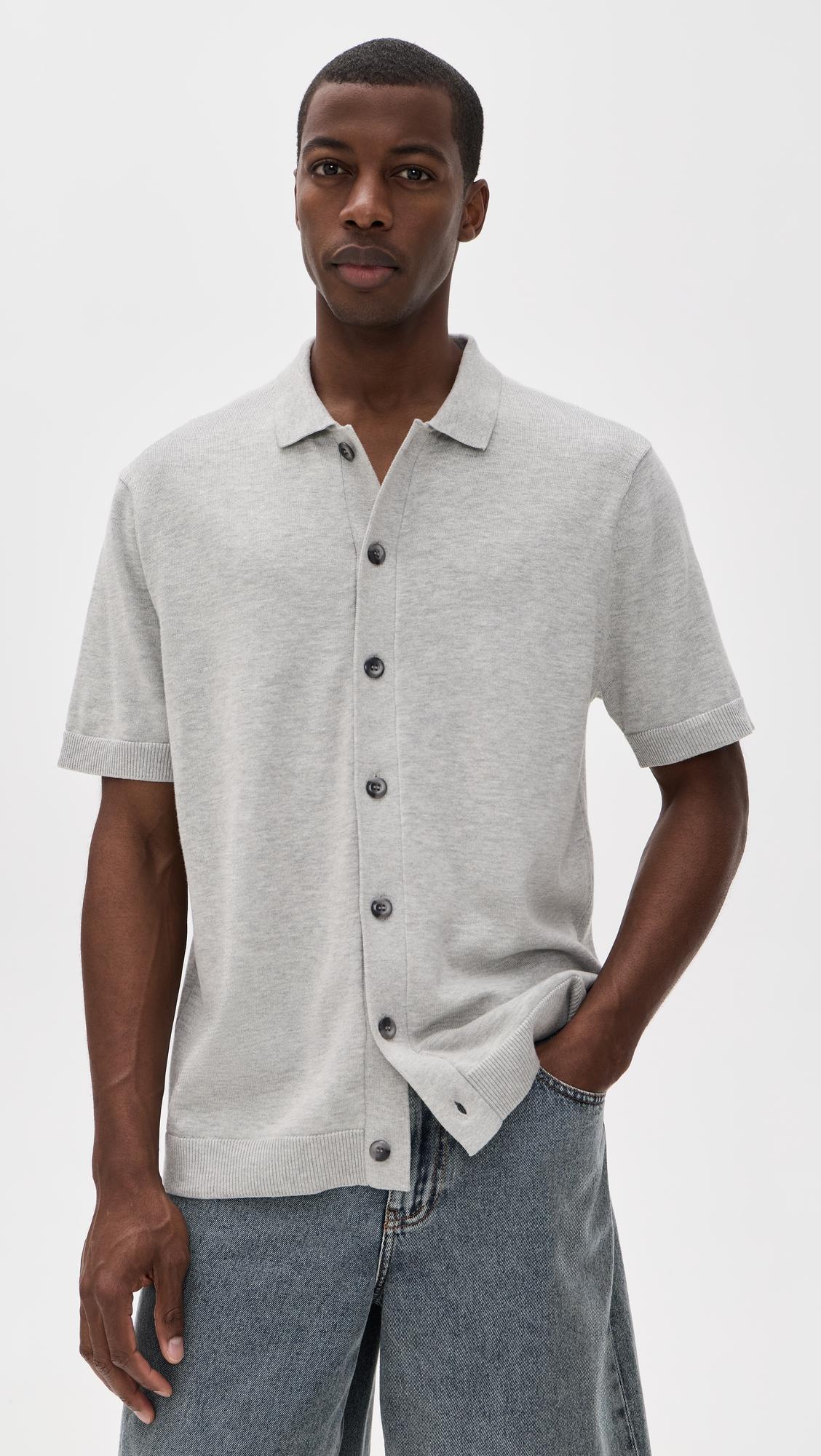 Blake Knit Button Up Shirt by KATIN