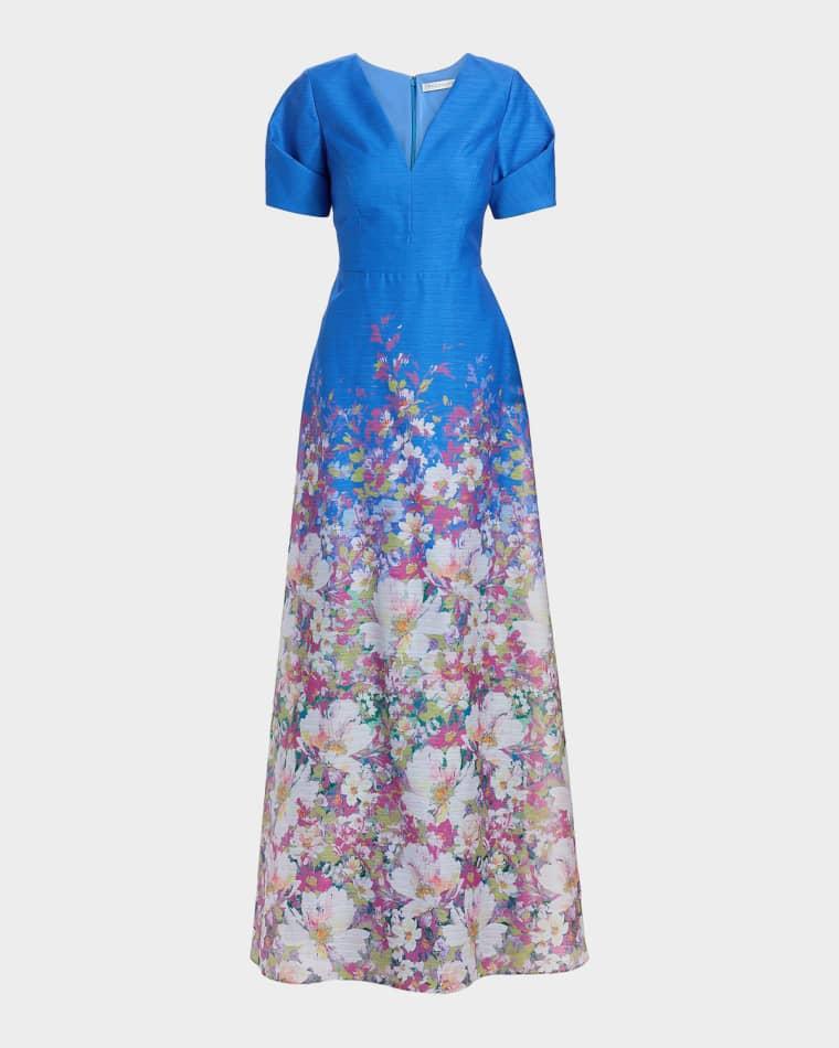 Carlotta Floral Organza Gown by KAY UNGER NEW YORK