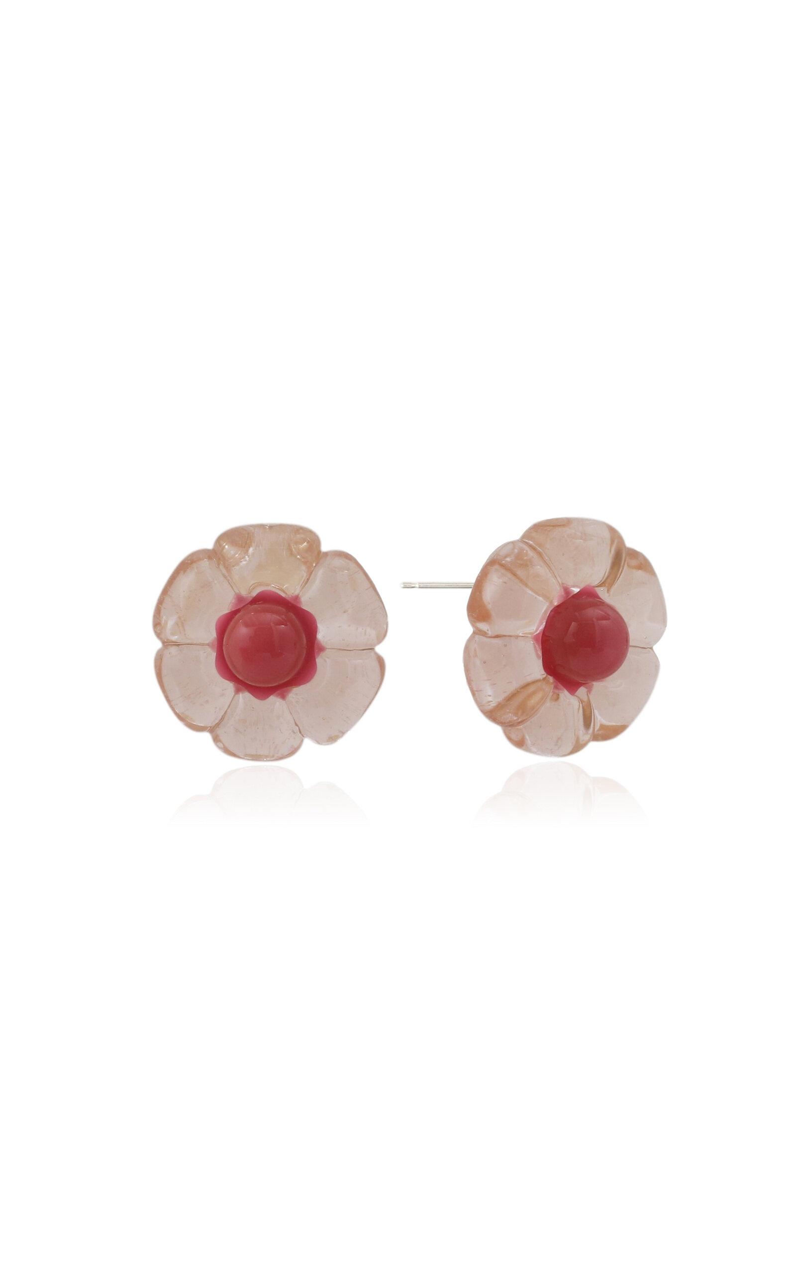 Keane - Flower Glass Earrings - Pink - - Only At Moda Operandi - Gifts For Her by KEANE