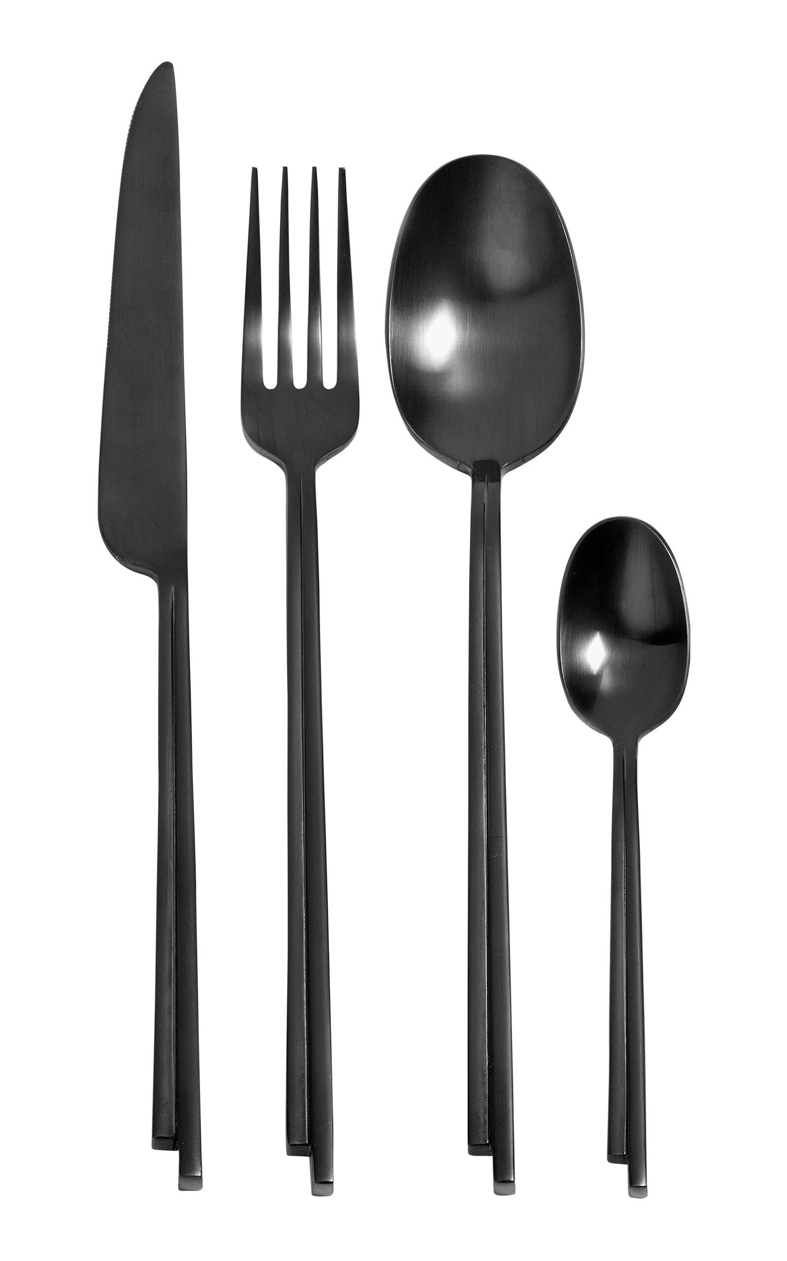 Kelly Wearstler for Serax - 24 Pc Dune Black Flatware Set - Black - Moda Operandi by KELLY WEARSTLER FOR SERAX