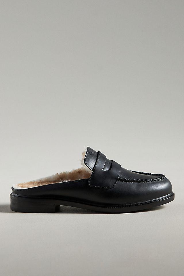 Kelsi Dagger Brooklyn Faux-Fur Lock Loafer Mules by KELSI DAGGER BROOKLYN