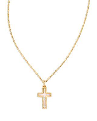 Cross Pendant Necklace in 14K Gold Pated by KENDRA SCOTT