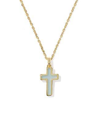 Cross Pendant Necklace in 14K Gold Pated by KENDRA SCOTT