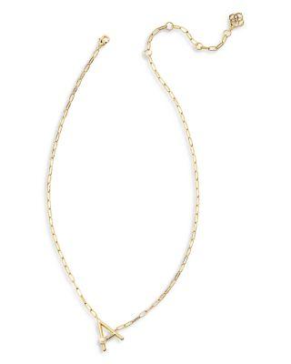 Cultured Freshwater Pearl Letter Pendant Necklace by KENDRA SCOTT