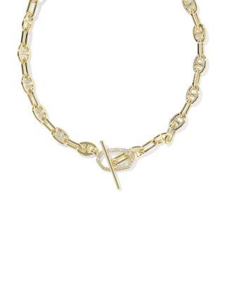 Elisa Pav&eacute; Toggle Mariner Chain Necklace by KENDRA SCOTT