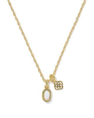 Mini Elisa Dira Lab Grown Opal Pendant Necklace by KENDRA SCOTT