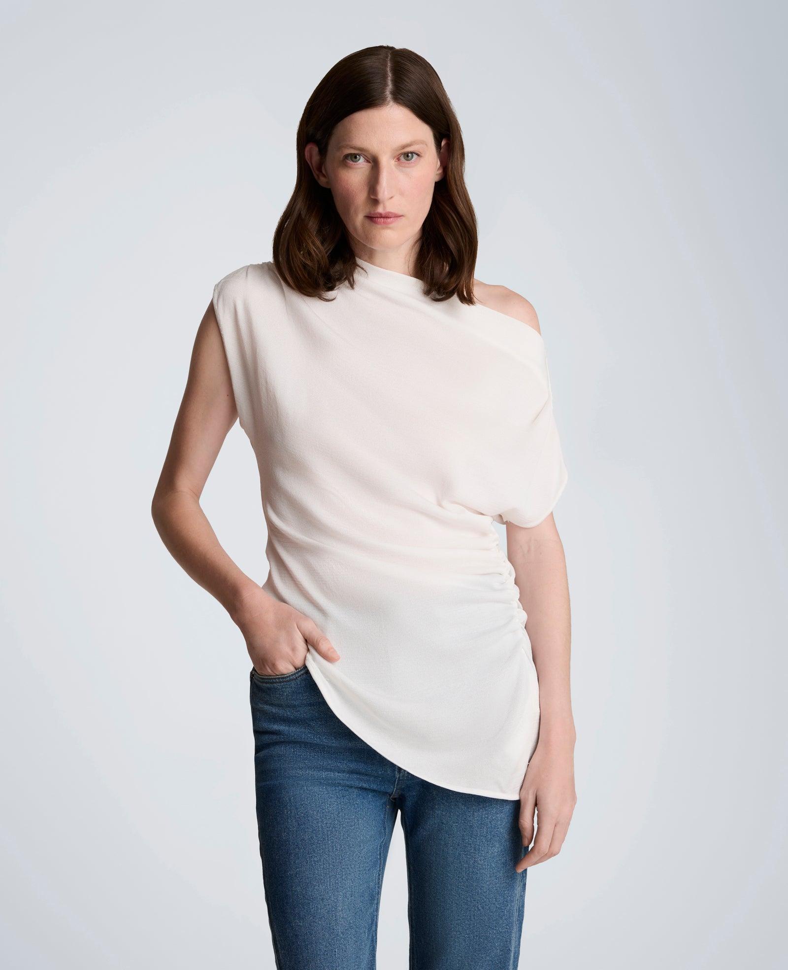 Kenneth Cole | Asymmetrical Drape Neck Top by KENNETH COLE