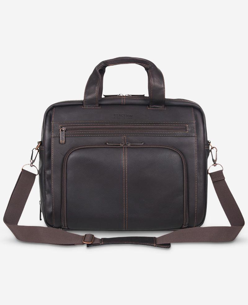 Kenneth Cole | Colombian Leather Top Zip Messenger Bag by KENNETH COLE