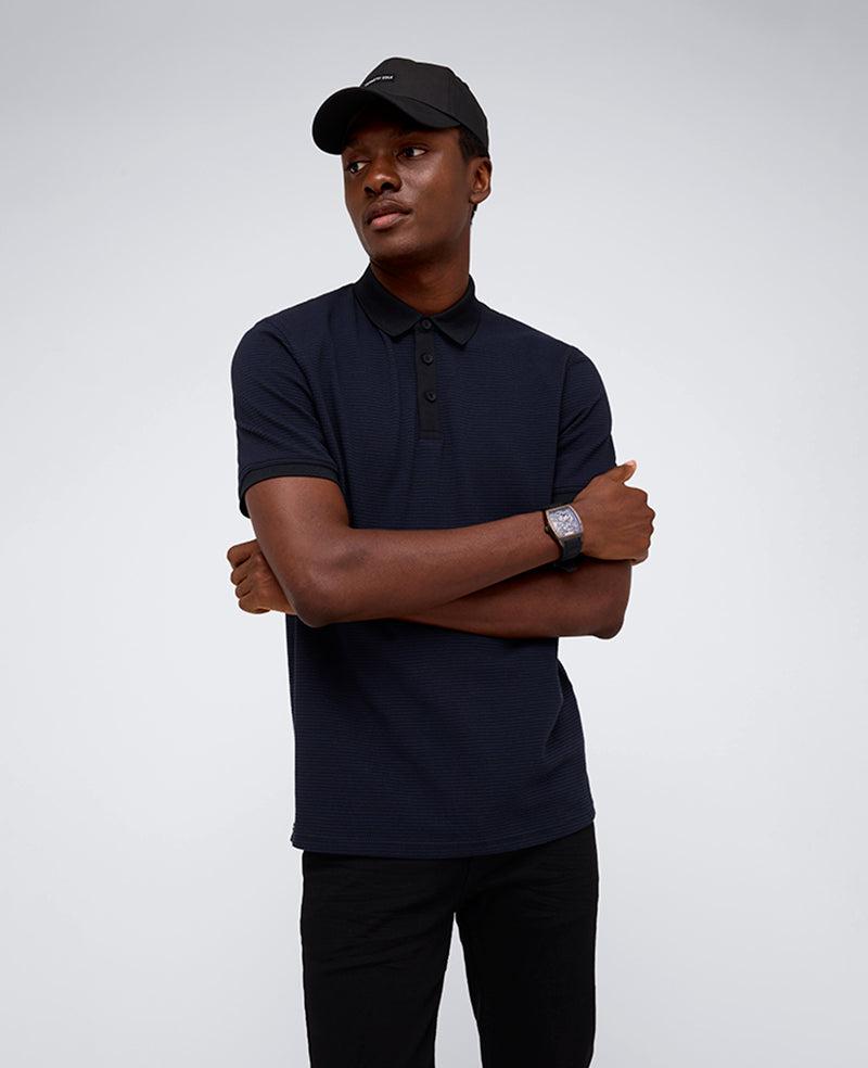 Kenneth Cole | Contrast Placket Button Polo by KENNETH COLE