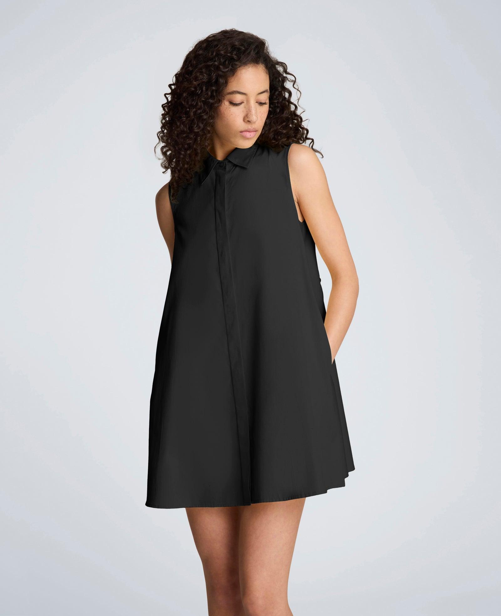 Kenneth Cole | Cotton Poplin Sleeveless Trapeze Mini Dress by KENNETH COLE