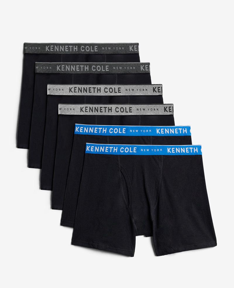 Kenneth Cole | Cotton Stretch Boxer Briefs 6-Pack by KENNETH COLE