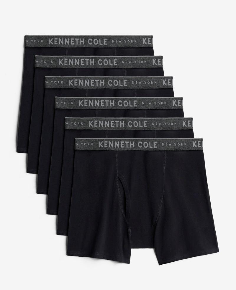 Kenneth Cole | Cotton Stretch Boxer Briefs 6-Pack by KENNETH COLE
